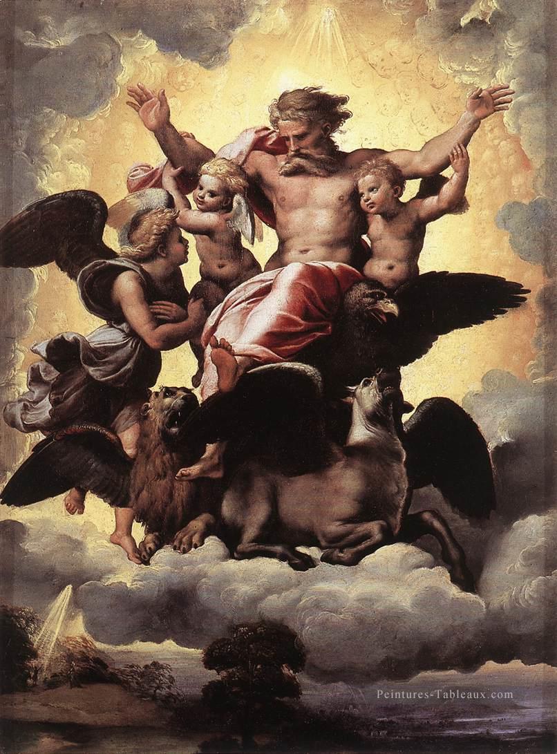 La vision d’Ezéchiel Renaissance Raphaël Peintures à l'huile